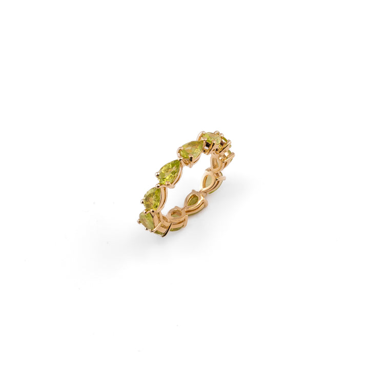 Chasing Pear Peridot Ring