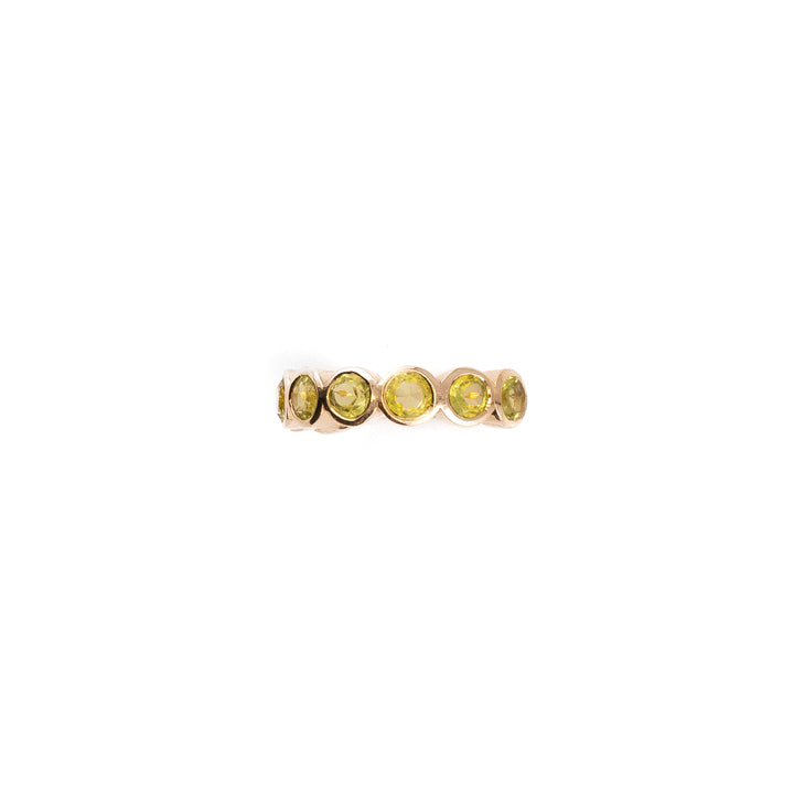 Round Bezel Peridot Ring