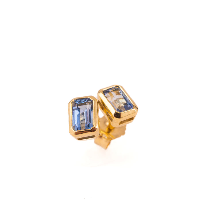Sky Blue Aquamarine Studs