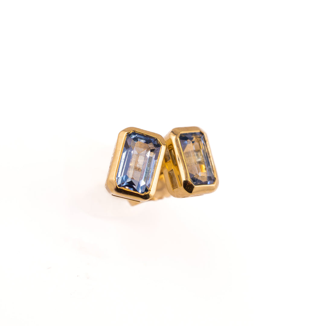 Sky Blue Aquamarine Studs