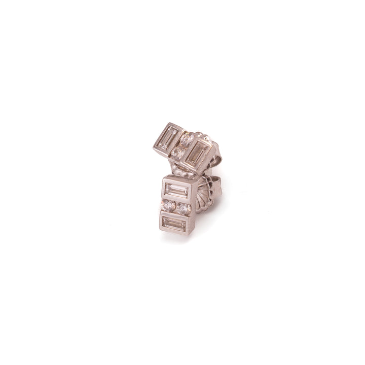 Deco Diamond Square Studs