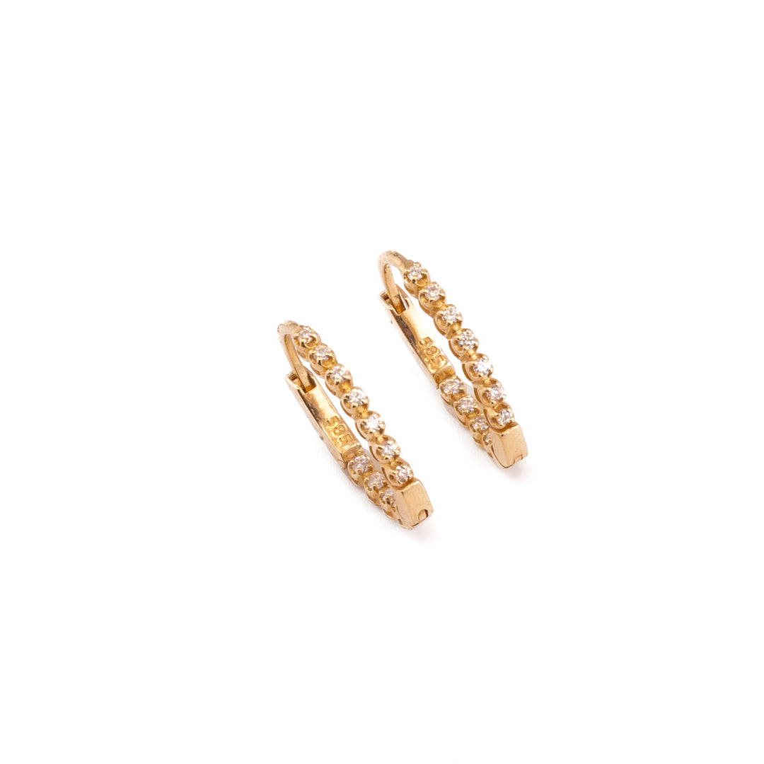 Sunbeam Diamond Hoops