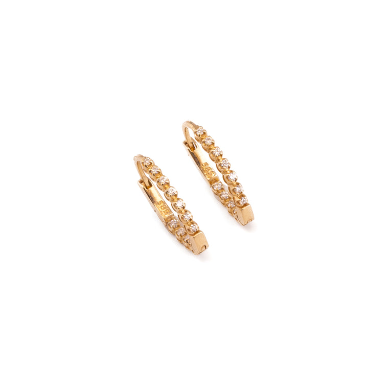 Sunbeam Diamond Hoops