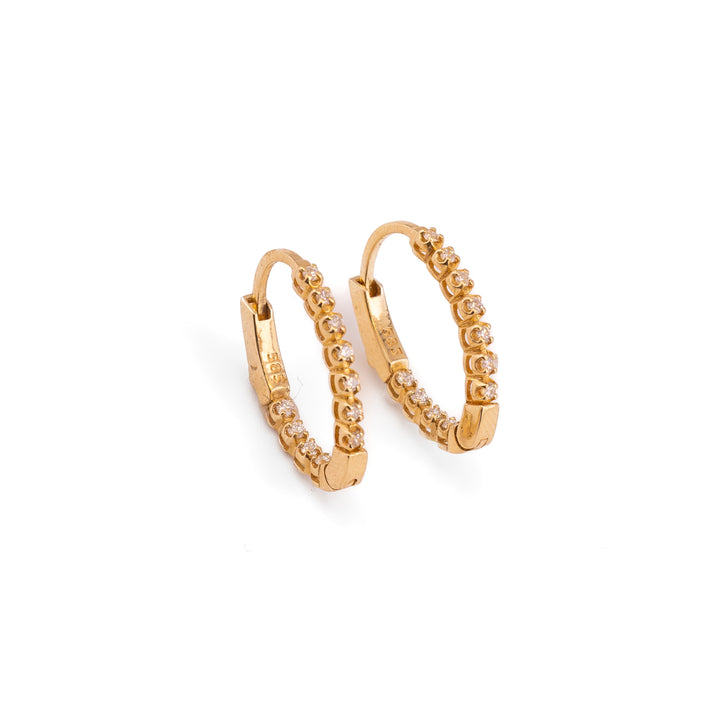 Sunbeam Diamond Hoops