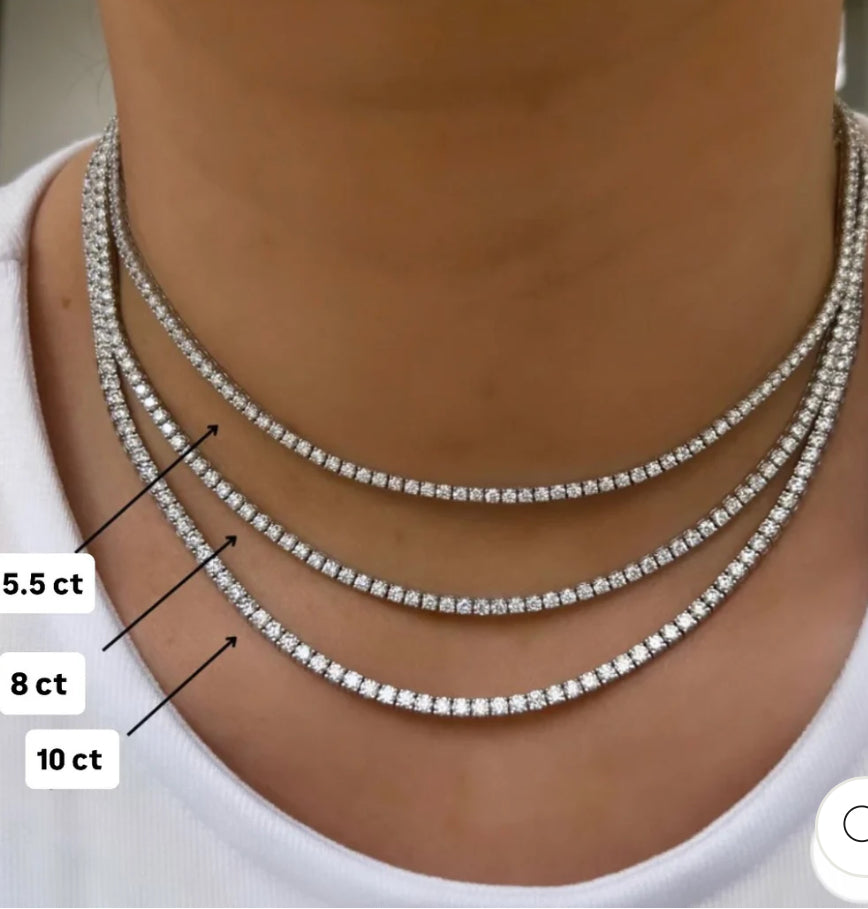 Classic Diamond Tennis Necklace
