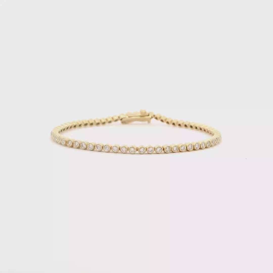 Bezeled Brilliance Tennis Bracelet