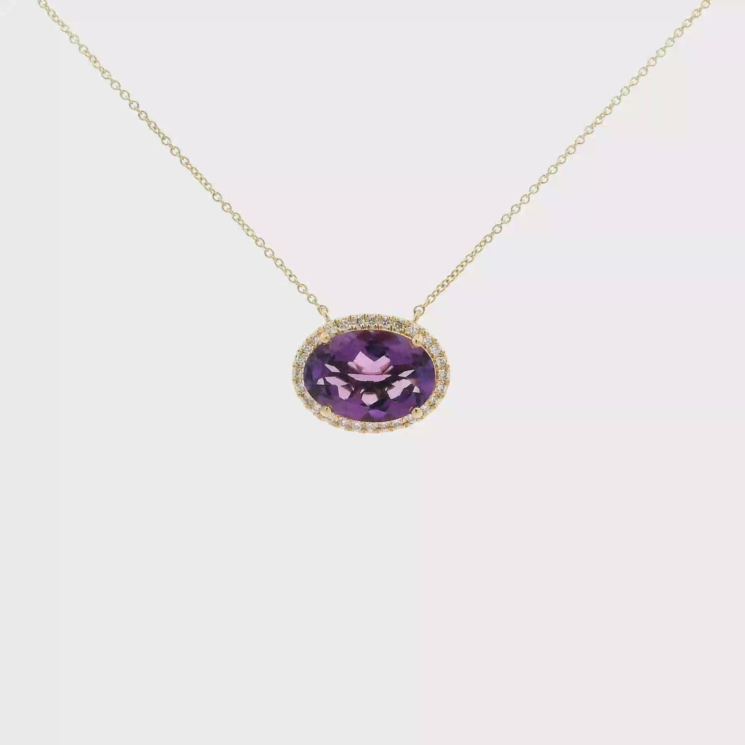 Halo Amethyst Bloom Necklace