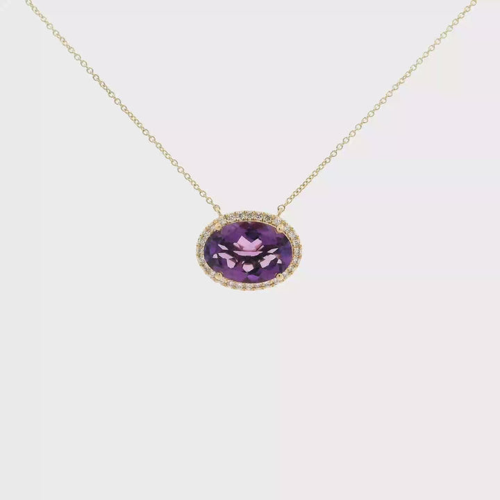 Halo Amethyst Bloom Necklace