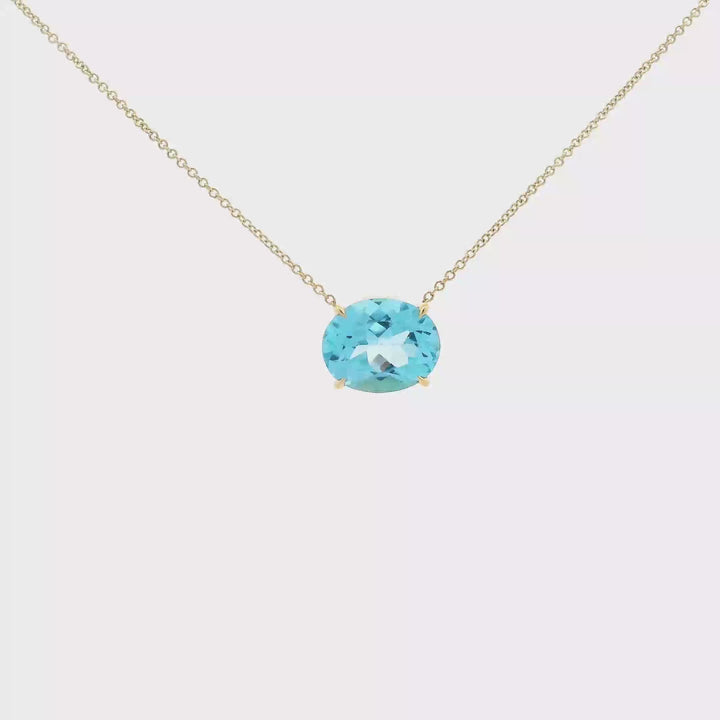 Azure Topaz Glow Necklace