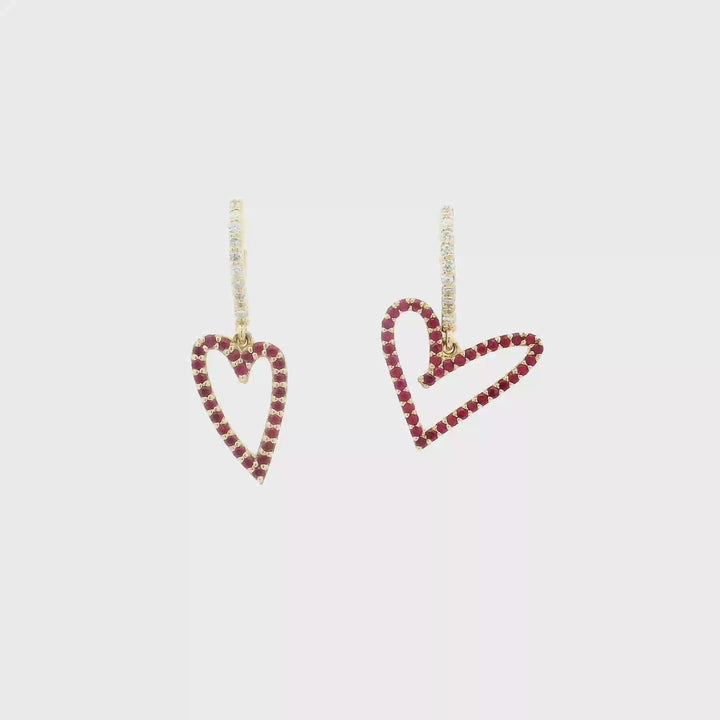 My Hearts Collection: Custom 2-Heart Earrings