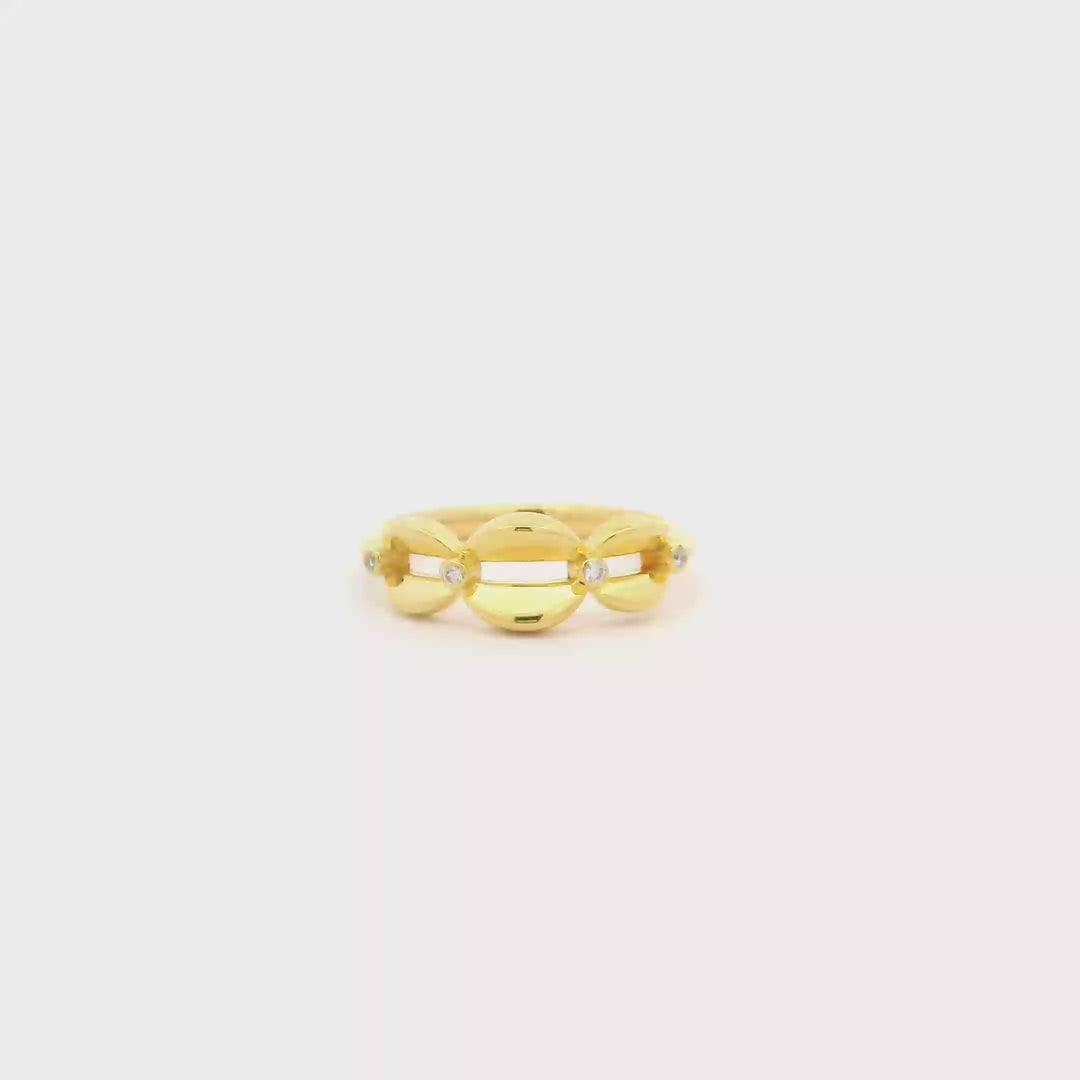 Golden Cloud & Diamond Ring